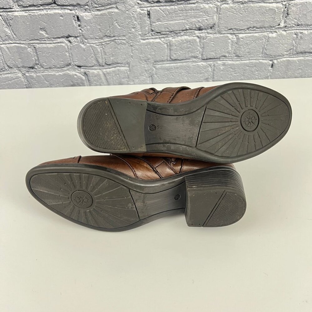 Bussola Ankle Boots 3 Strap Booties Antique Brown Size 39 8/8.5 M - Picture 16 of 16